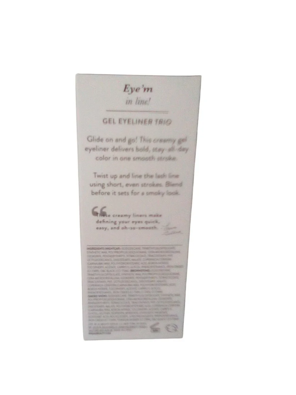 Laura Geller Smooth Glide Gel Eyeliner Trio Liners Black Brown Grey NIB